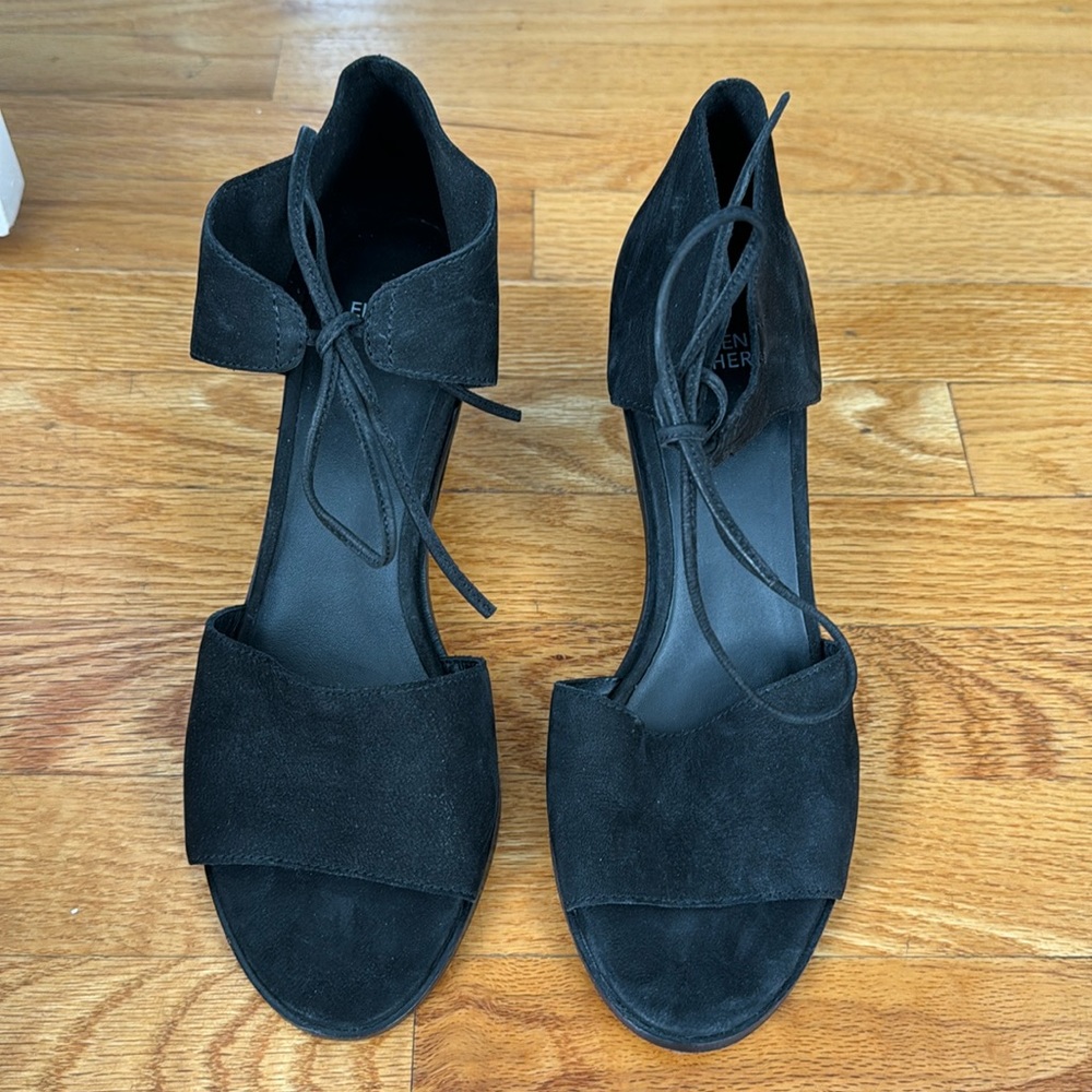 Eileen Fisher lace up sandals